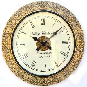 DESIGNER GOLDEN WALL CLOCK