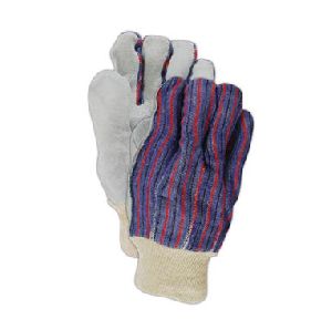 Cow Split Leather Palm Gloves with Knit Wrist