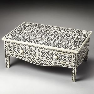 bone inlay side table