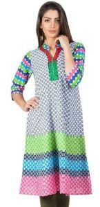 Zovi Multi Colored Placement Printed Kurti