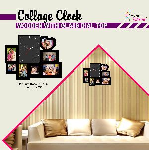 Wooden Wall Collage Clock