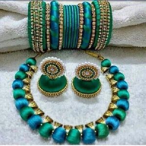 Silk Thread Necklace Set