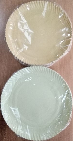 Poly coated disposable paper plates