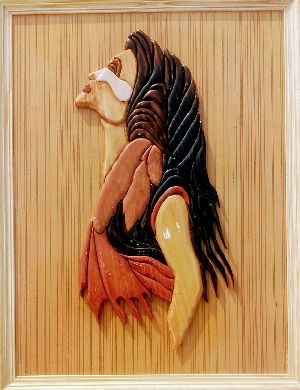Lady Wall Wooden Paintings
