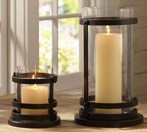 pipe shaped glass candle holders