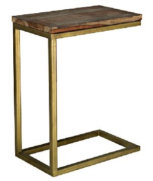 BRASS FRAME SIDE TABLE