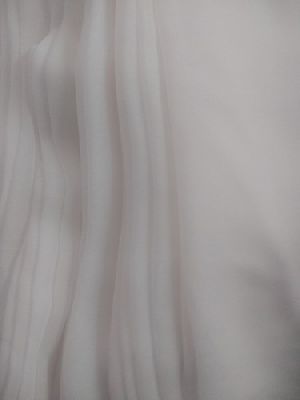Polyester Georgette White Fabric