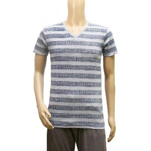 Mens Striped V Neck T-Shirt