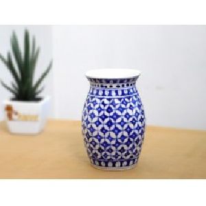 Blue Pottery Vase / Flower Pot