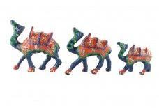 Camel Set of Three with artistic painting of Rajasthan