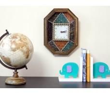 Gemstone Wooden Wall Clock