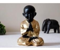 Joyful Monk Praying Baby Buddha Figurine