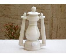 Lantern made of Glossy White Marble