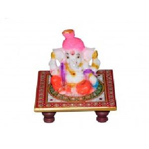 Lord Ganesh Marble Pooja Chowki