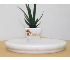 Round White Marble Rolling Board,