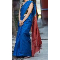 Blue Ghicha Silk Saree