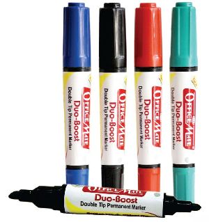 Soni Officemate Double Tip Permanent Marker Pens