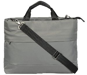 Kingsons Polyester 15 Liters Grey Laptop Briefcase