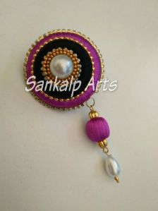 Silk Thread Round Saree Pins