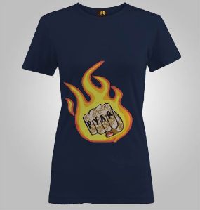 LADIES PRINTED T SHIRTS (PYAR FIRE PUNCH)