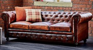 Shoreditch Chesterfield 3 Seater Leather Sofa