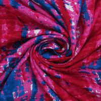 Tay-dyed rayon fabric