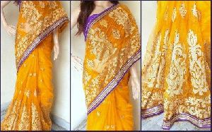 Computerised Embroidery Work In Saree