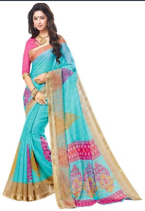 Jari Border Embroidered Sarees