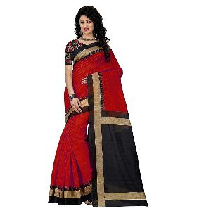 Lucky Red Embroidered Sarees