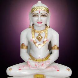 Marble Gautam Swami Statue