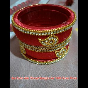 Red Silk Thread Bangle Set