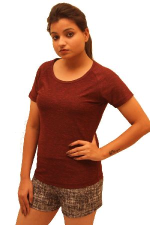 Maroon Round Neck T-Shirt