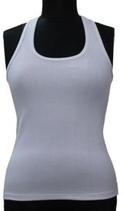 White Racerback Tank Top