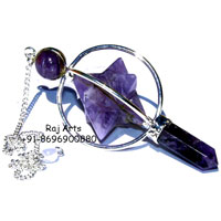 Amethyst Spinning Merkaba Pendulums