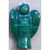 Carved Gemstone Angels Pendant