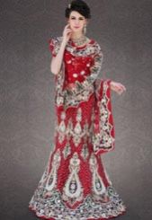 Red Net Lehenga Choli with Dupatta