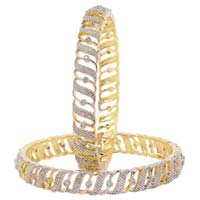 Penny Jewels Americon Diamond Golden Alloy Bangle Set