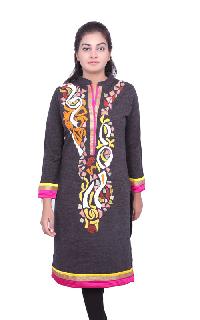 Grey Embroided Kurti