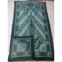 Kashmiri Silk Scarves Printed