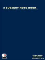 3 Subject Student Notebook