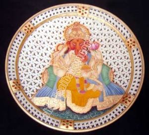 Marble Plat Ganesh Idols