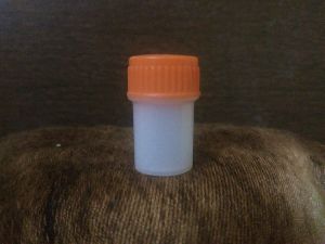 Half Dram Homeopathic White Plastic Bottle
