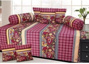 Designer Print Diwan Bed Sheet Set