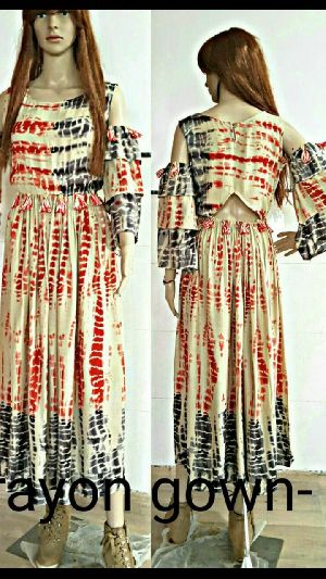 Rayon gown