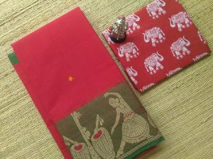 80 count kalamkari blouse chettinad cotton sarees