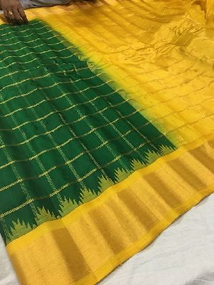 Pure gadwal pattu checks sarees