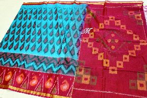 Handloom Pochampally ikkat sico silk sarees