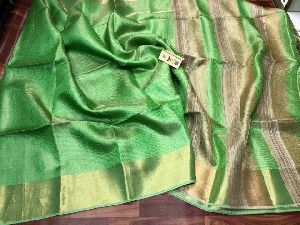 pure tussar tissue silk sarees