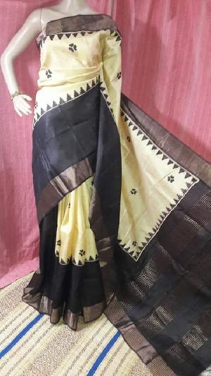 Zari border Tussar sarees