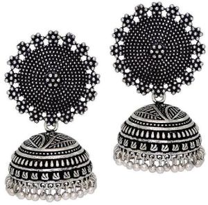 Sukkhi Classic Oxidised Filigree Jhumkis Earring for women